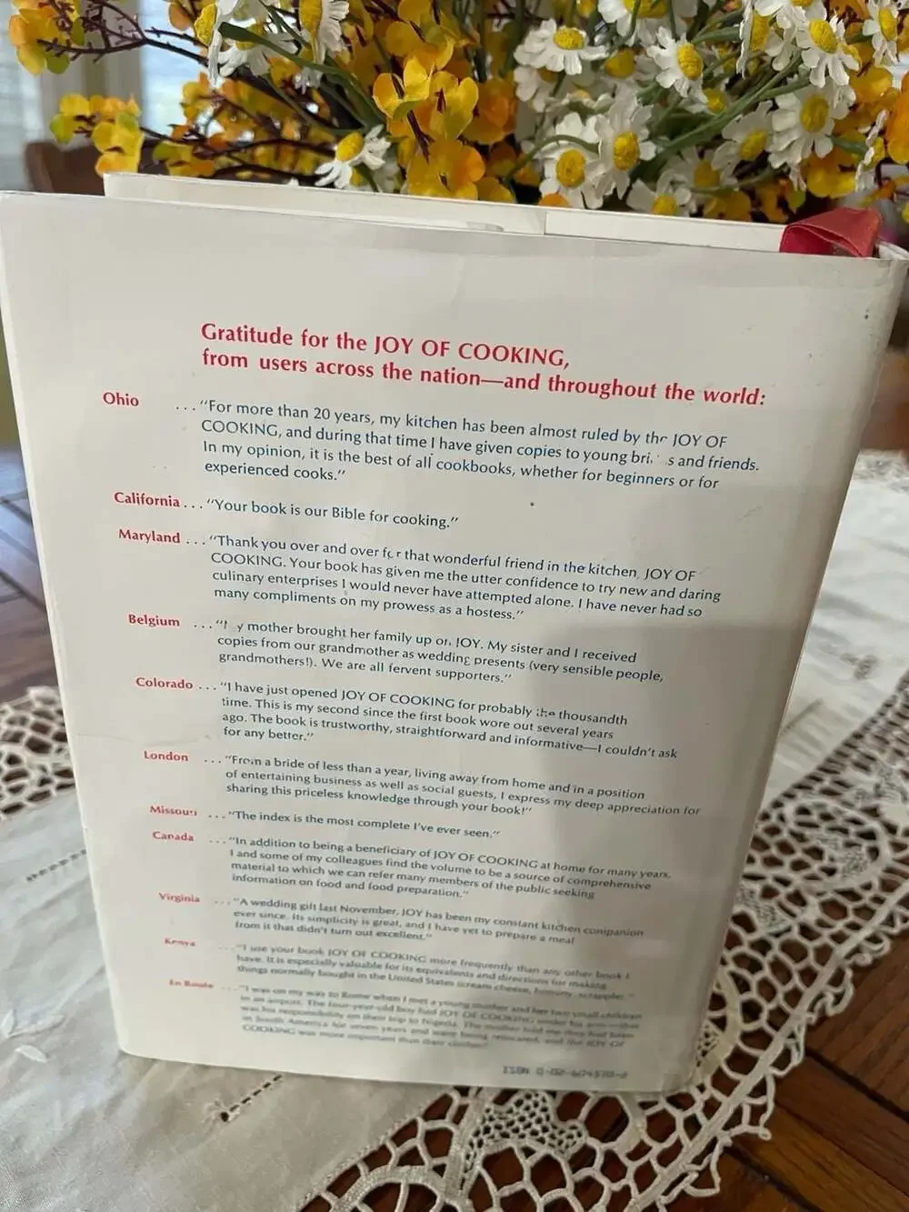 Joy of Cooking Cookbook 1988 edition